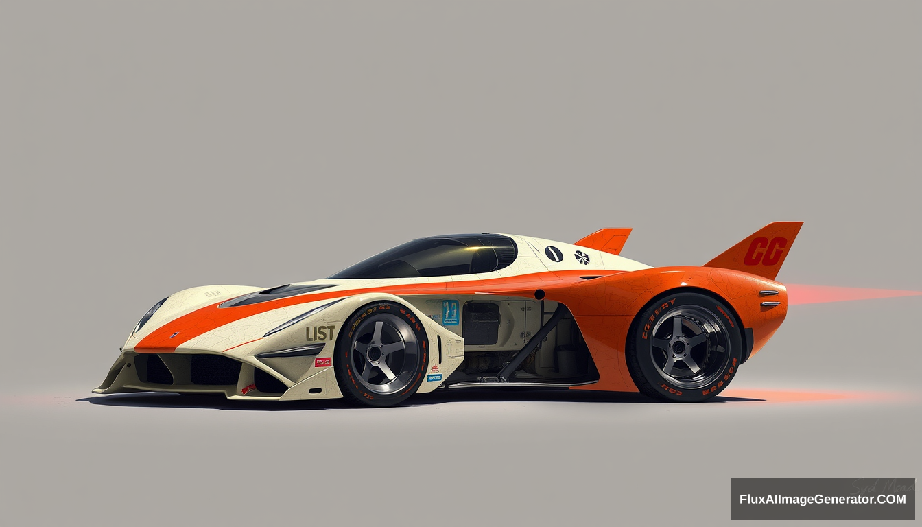 a fighter inspired concept car, as painted by Syd Mead. - Image