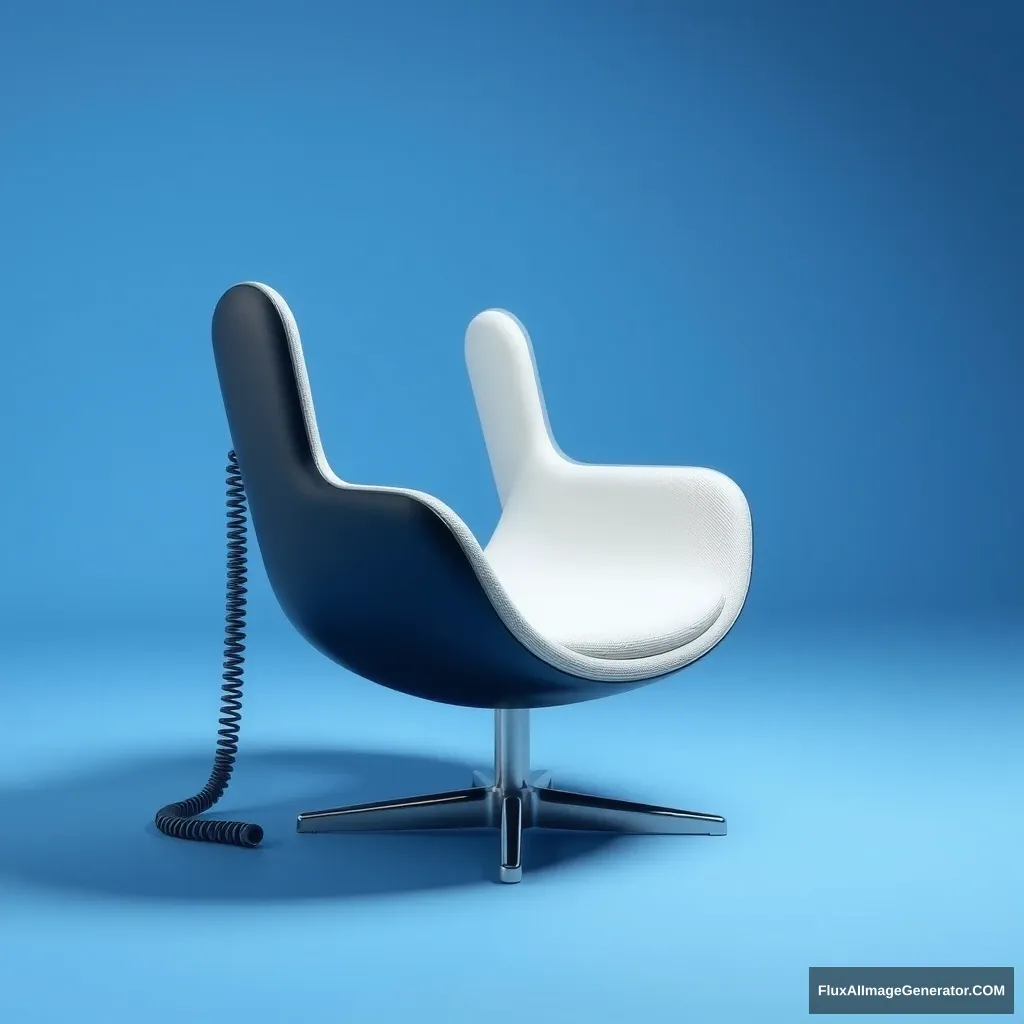 Product design for a telephone-like chair.