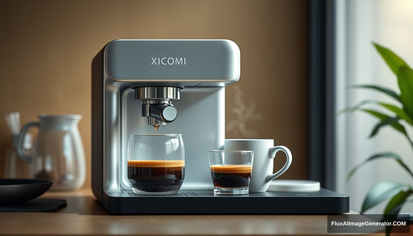 'A coffee machine, beautiful, Xiaomi style.'