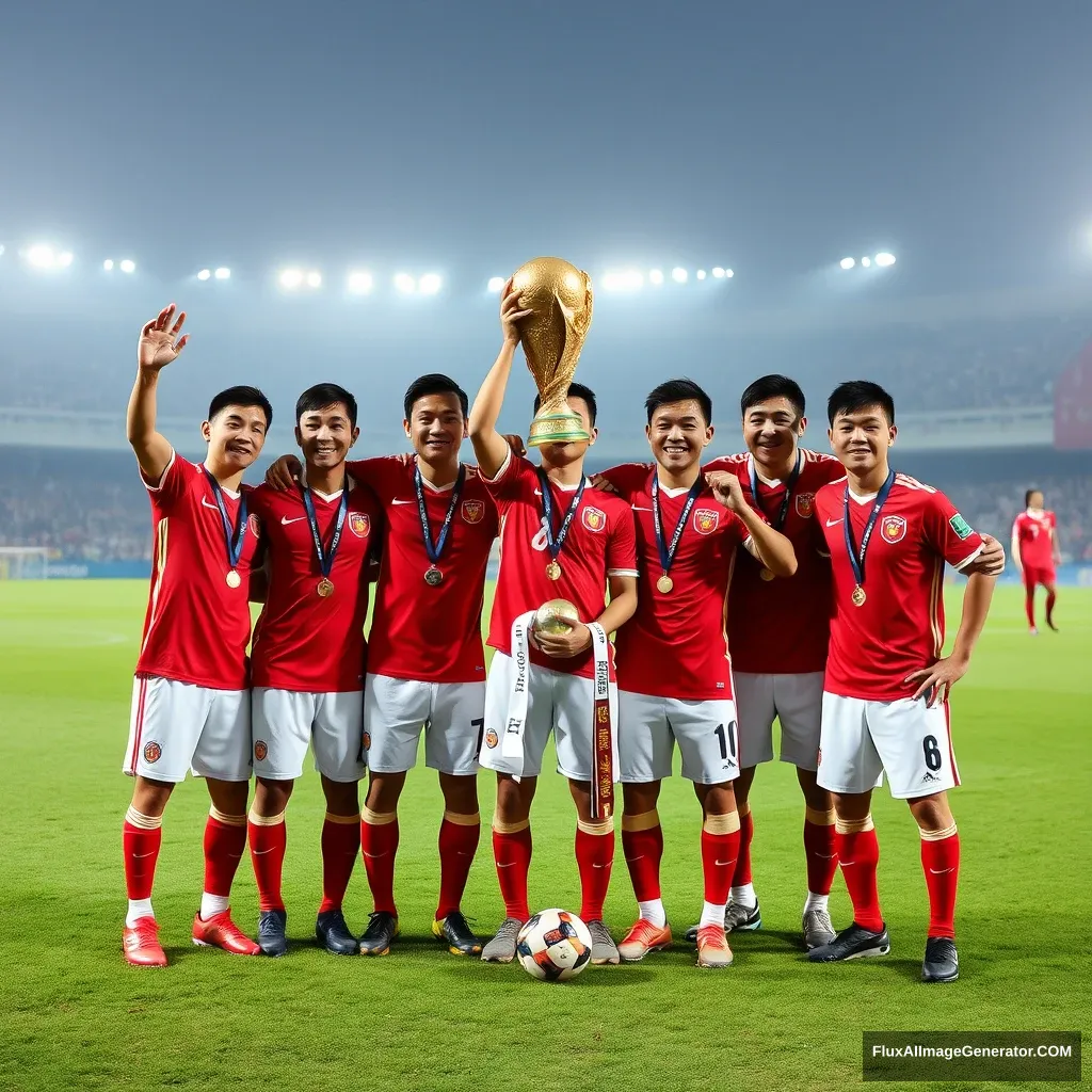 "Chinese men's football team, FIFA World Cup champions." - Image