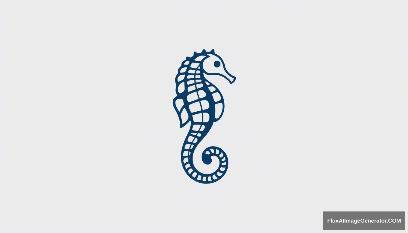 A logo made with the image of a seahorse. - Image