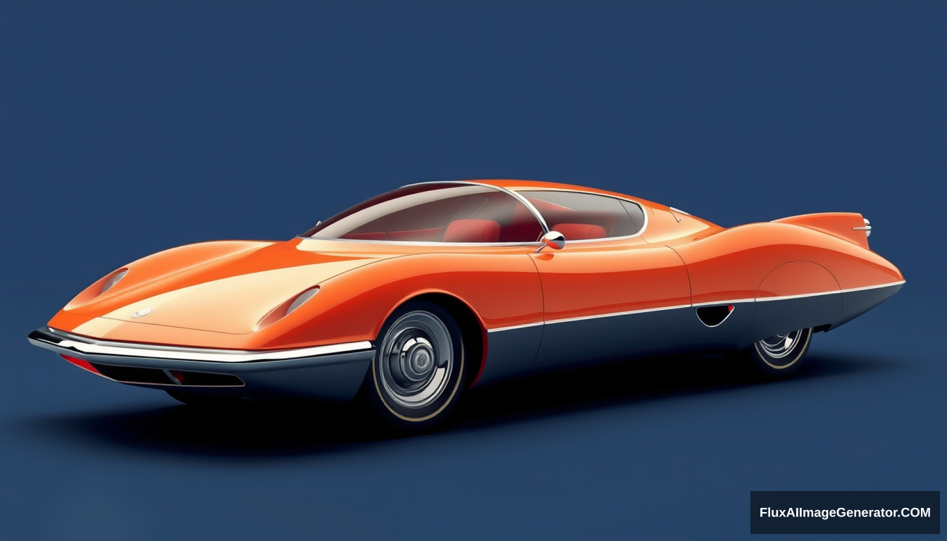 retro futuristic concept car, circa 1965, 4k.