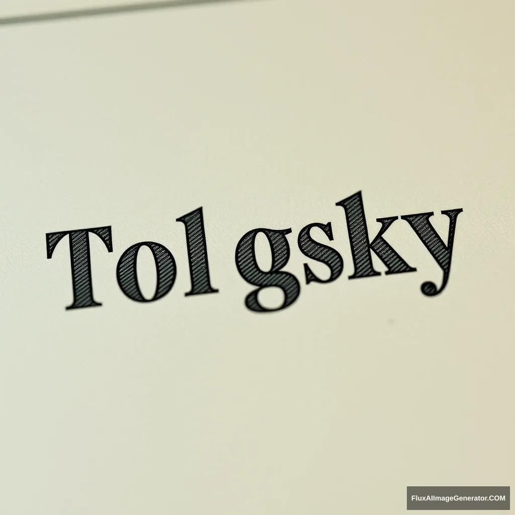 "Tolgsky" text on money