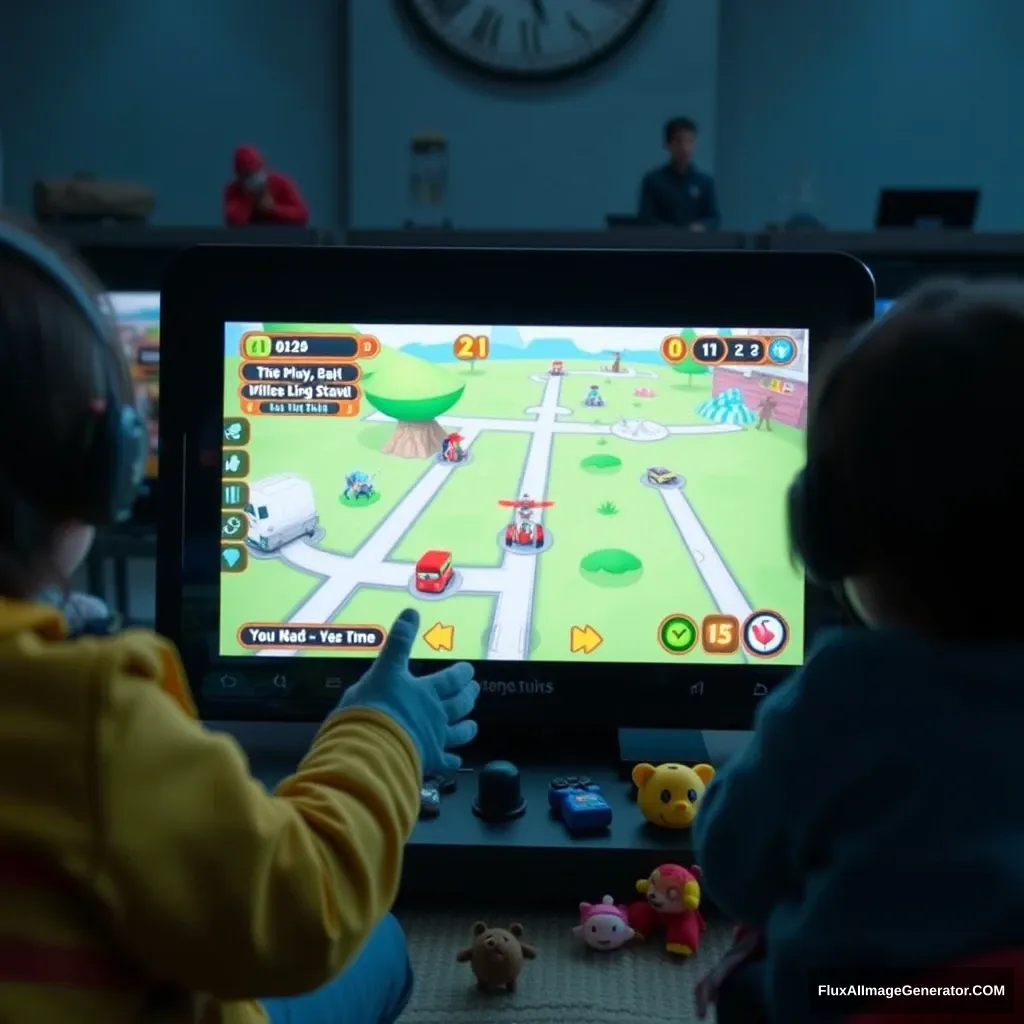 A video game that interacts with real-life toys.