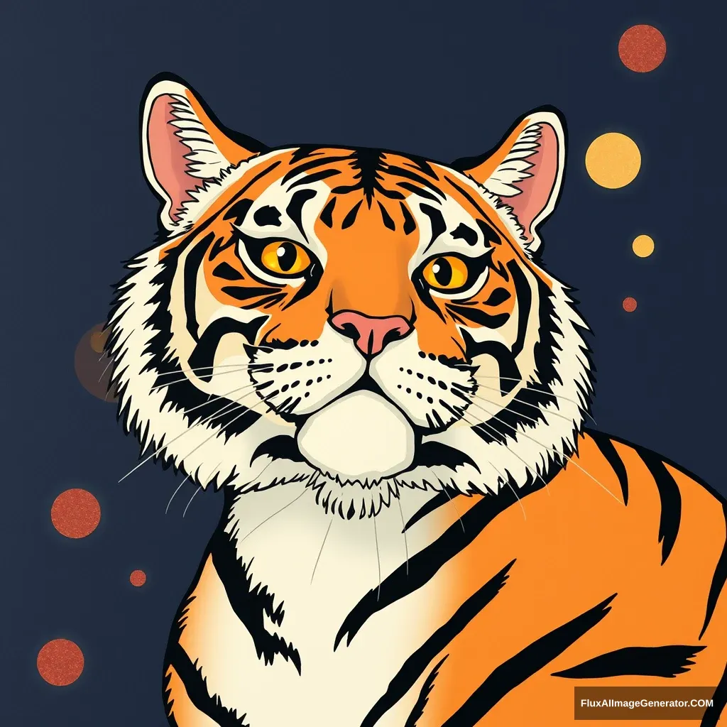 "Tiger cat in the style of Takashi Murakami" - Image