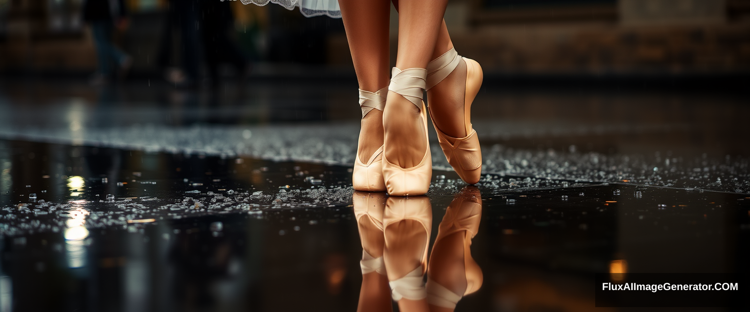 ballet feet in the rain - Image