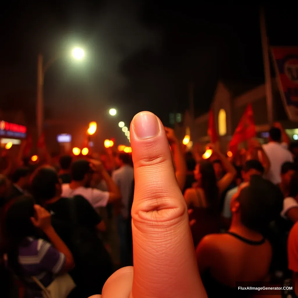 riot, finger, - Image