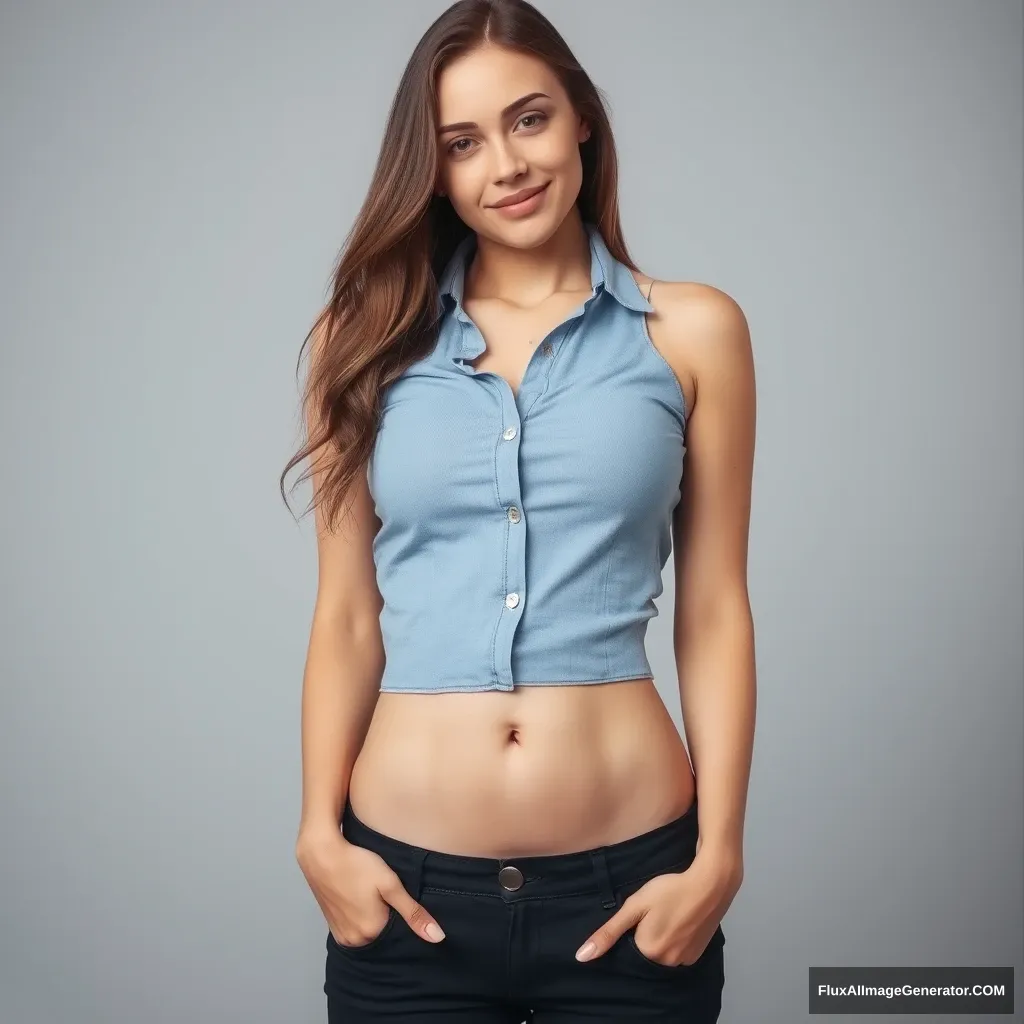 Young woman, midriff, professional photo - Image