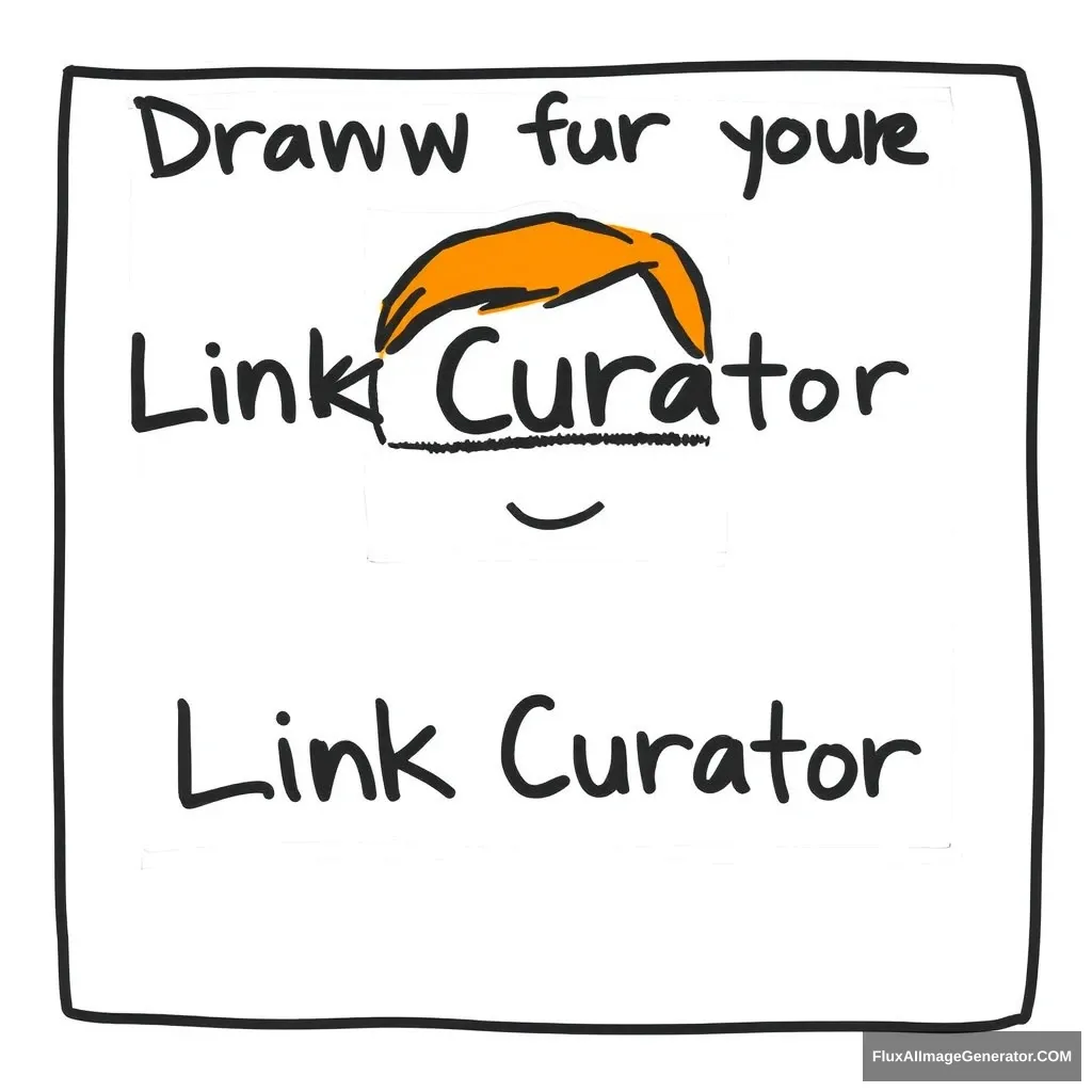 Draw a picture for your profile, including the phrase "Link Curator." - Image