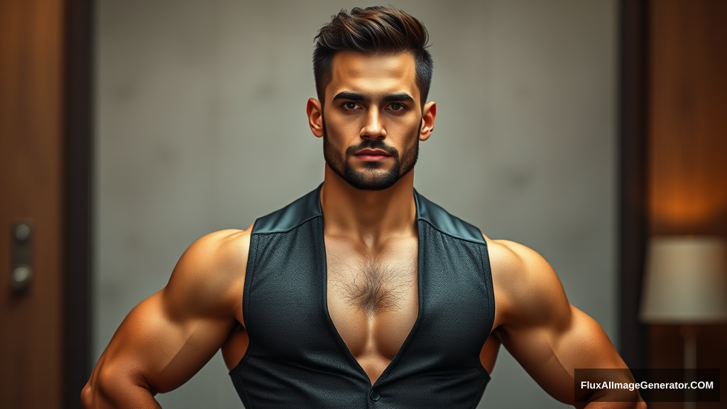 create an image of a very handsome muscular build gentleman - Image