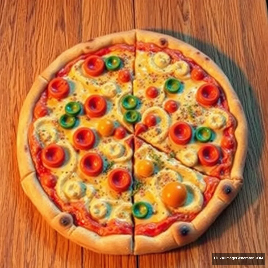 Surreal weird pizza - Image