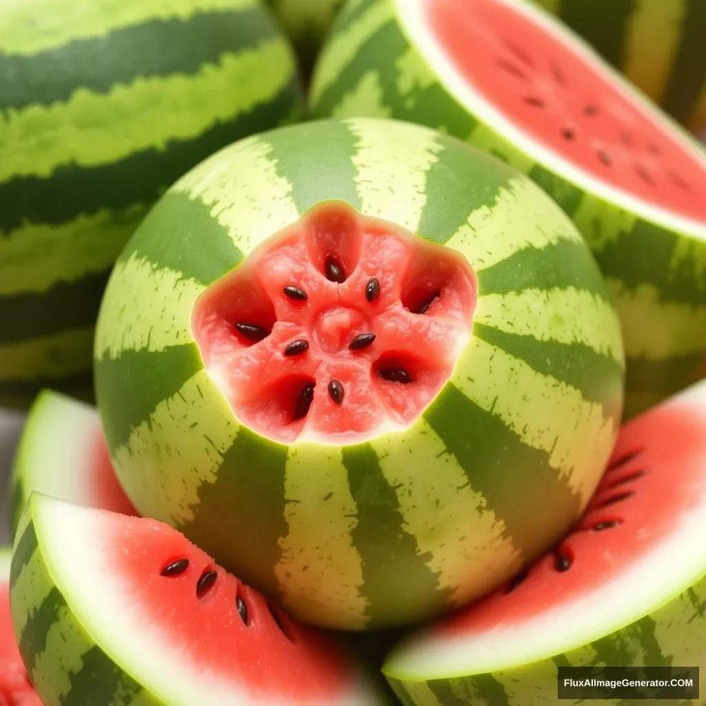 Attractive watermelon, cut.