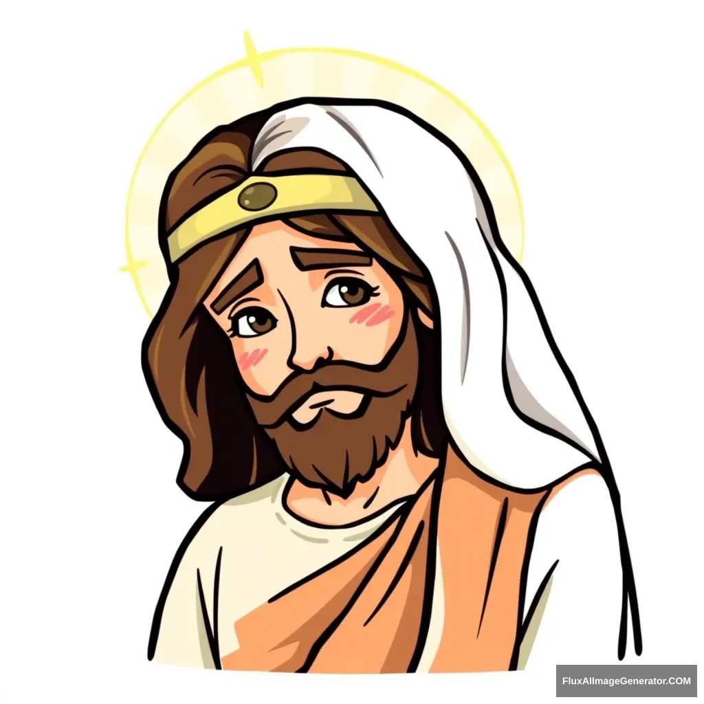 Jesus character design, clipart sheet, white background - Image