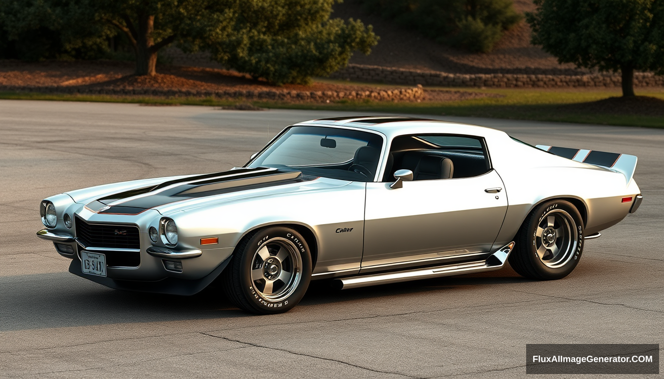 a concept car based on the 1972 camaro, circa 1972, detailed, 4k. - Image