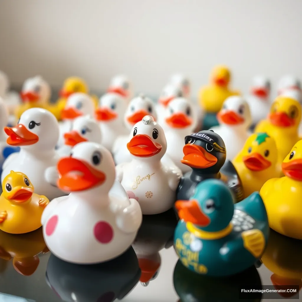 Different style rubber ducks. - Image