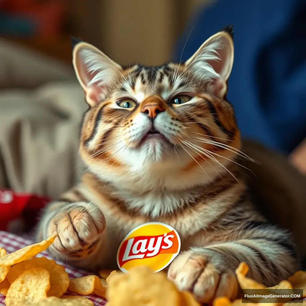 Lays chips advertisement name Meow