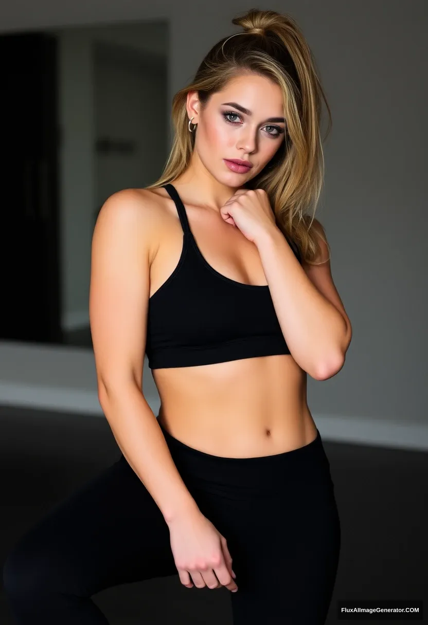 fitness model influencer Emma, blushing