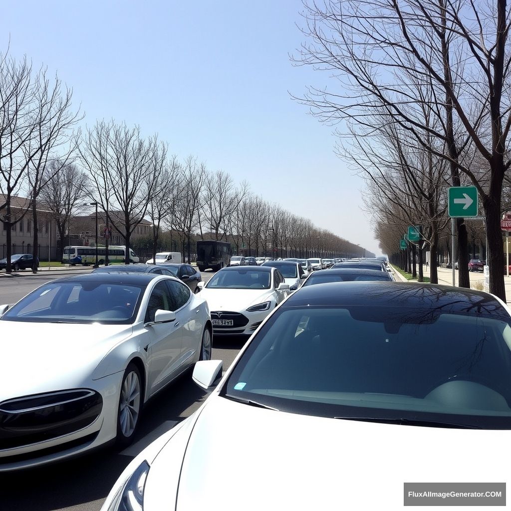 Tesla cars in Tehran - Image