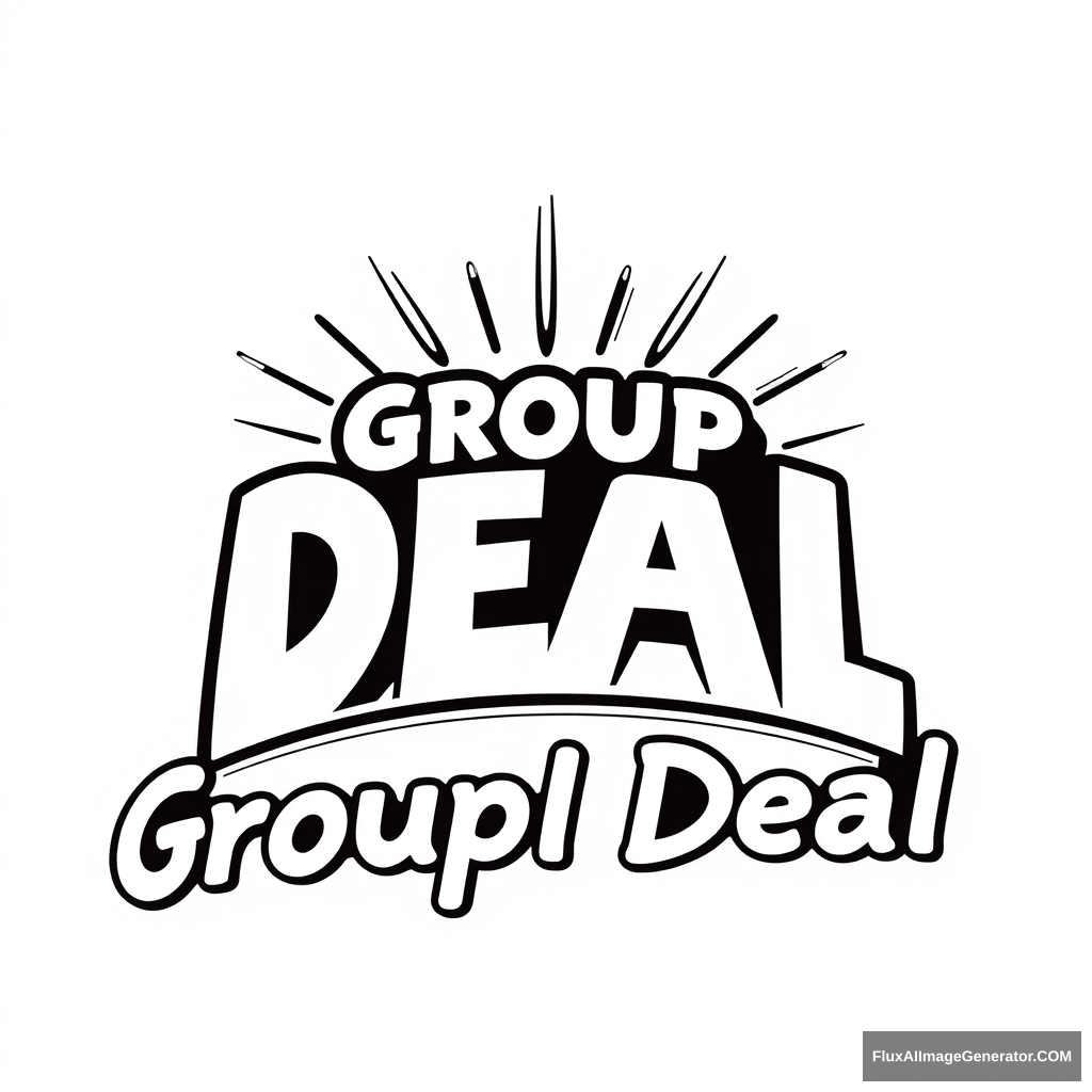 Draw me a fantastic logo. "Group Deal" Background is white.