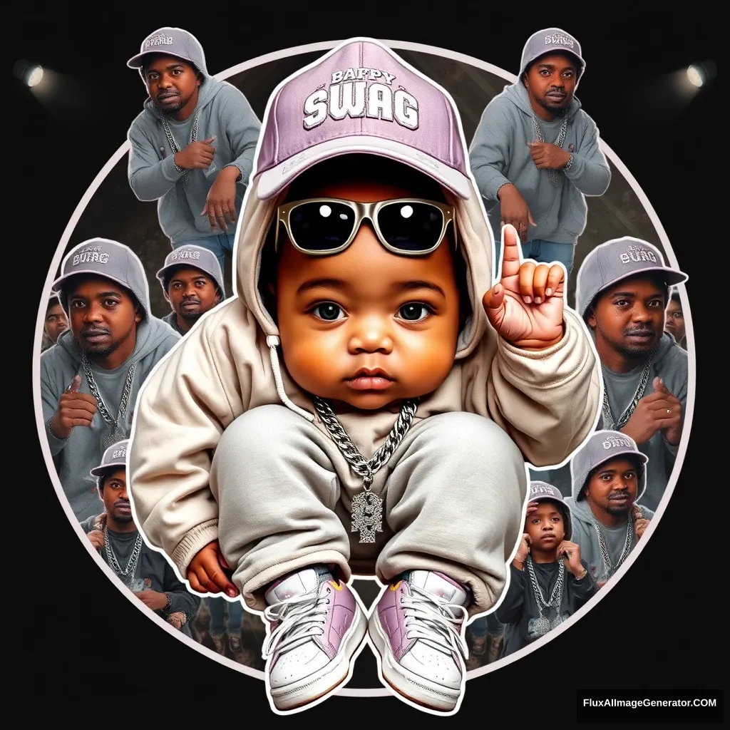 Rapper baby swag collage