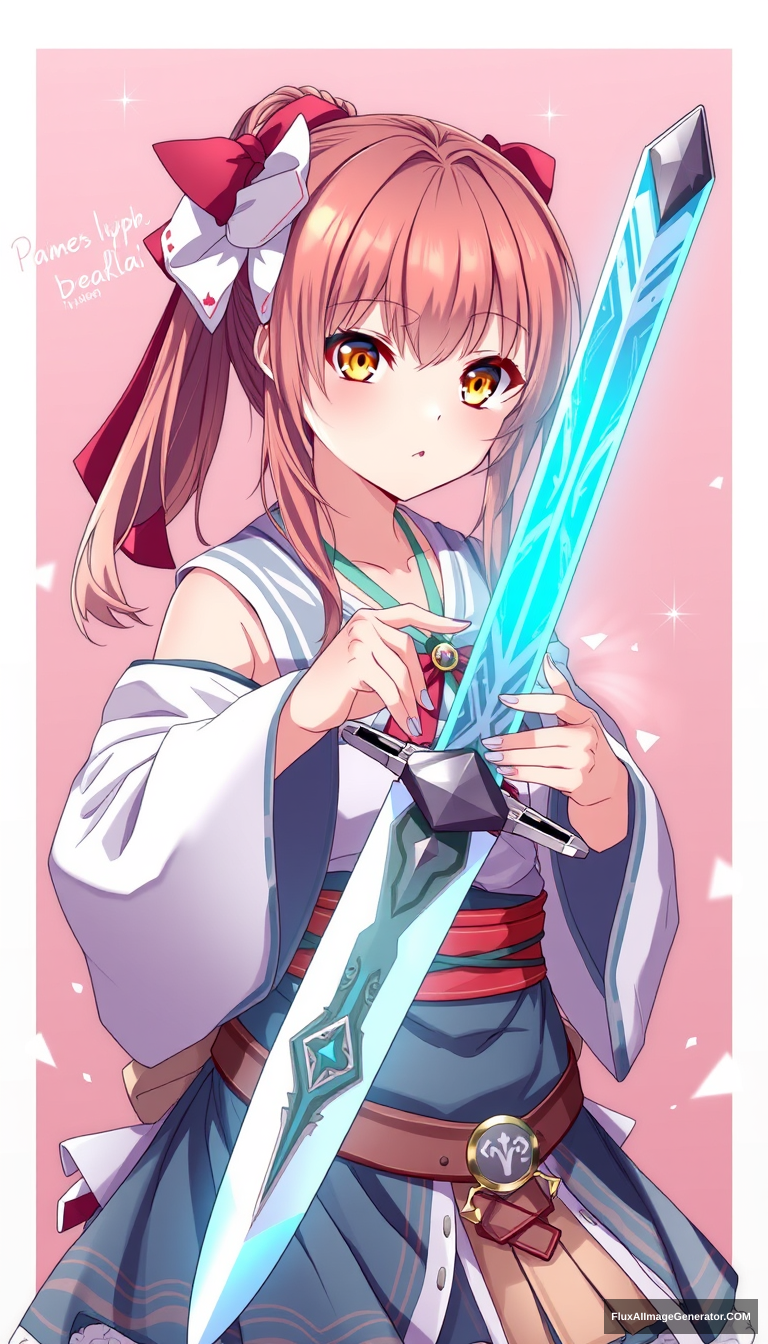 Anime girl unique sword