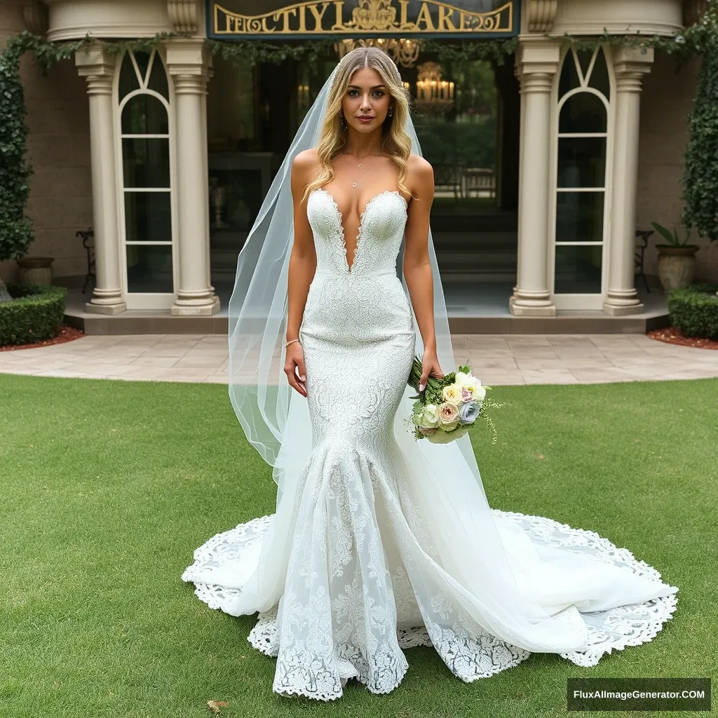 Fitness model influencer Emma's controversial wedding dress.