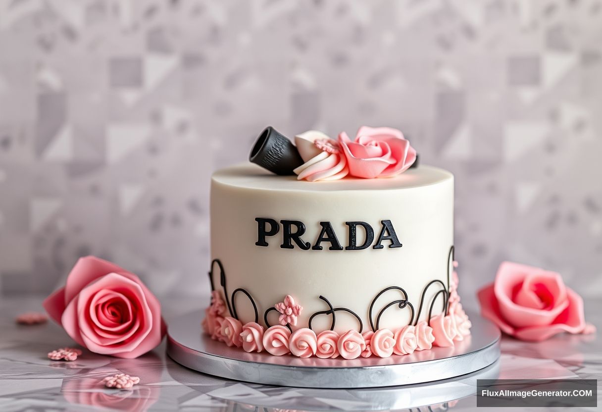 Prada cake, chic background