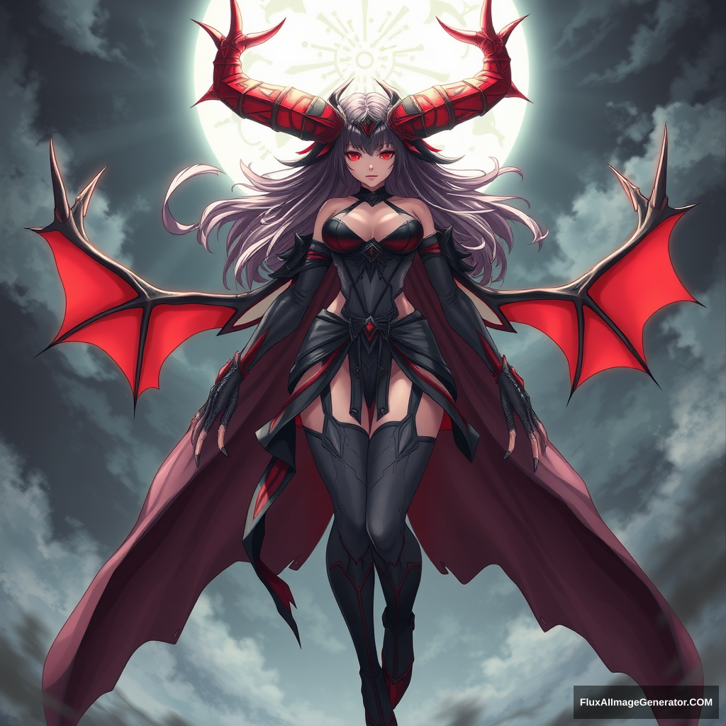 anime demon woman full body view - Image