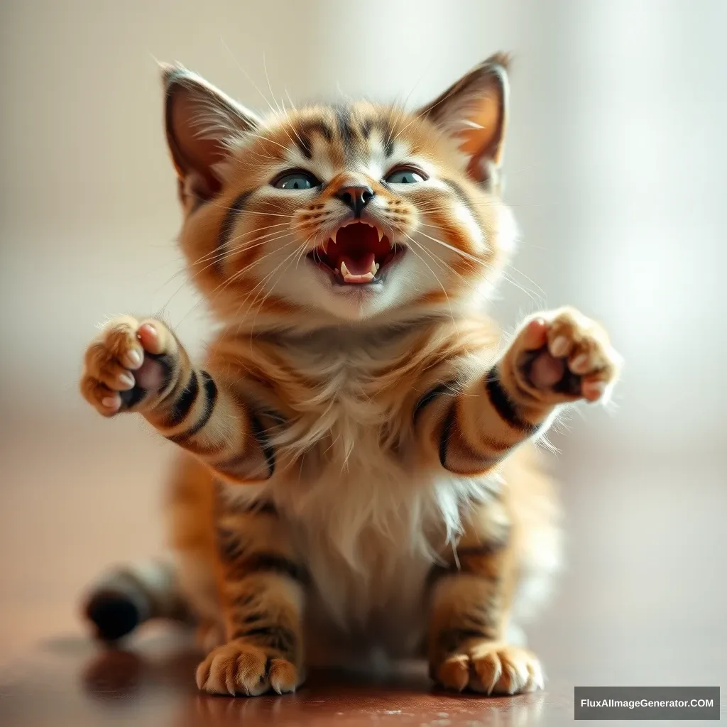 cute cat, small, dance, high-quality - Image