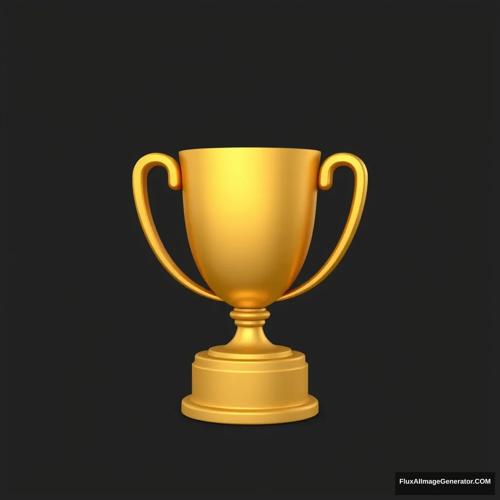 3D, a trophy icon, gold color, in the style of ZBrush.