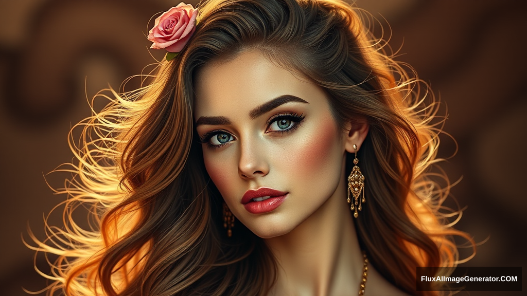 create an image of a very beautiful lady