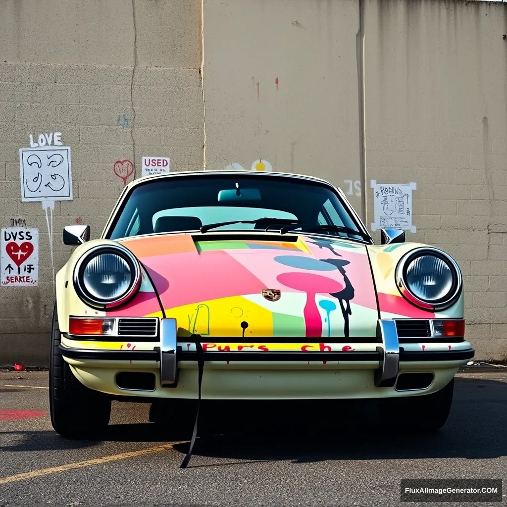 Banksy style Porsche 911 SC - Image