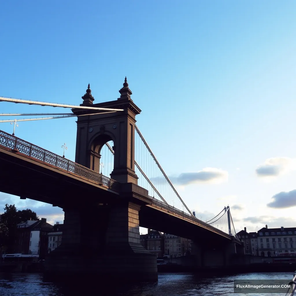 Suspension bridge over the Liffey in Dublin - Image