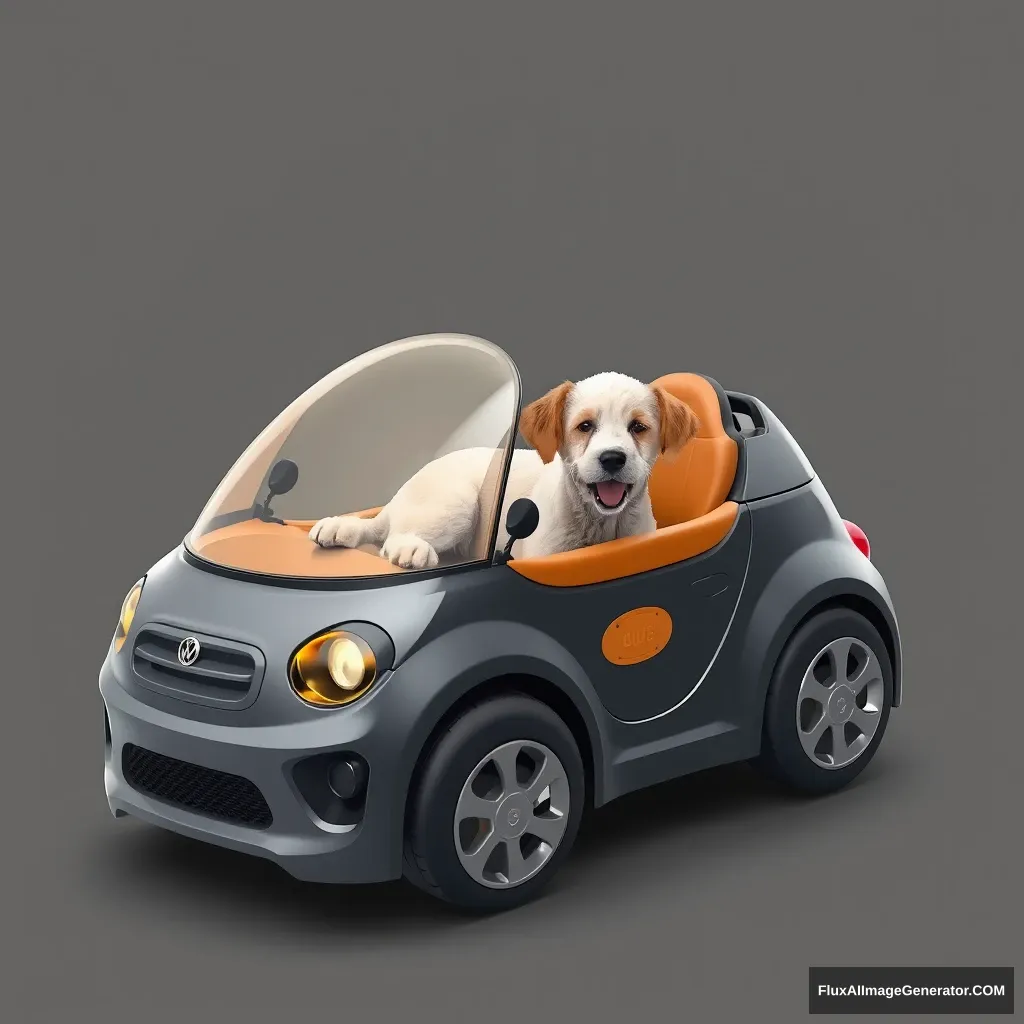 Product design for a car for dogs. - Image