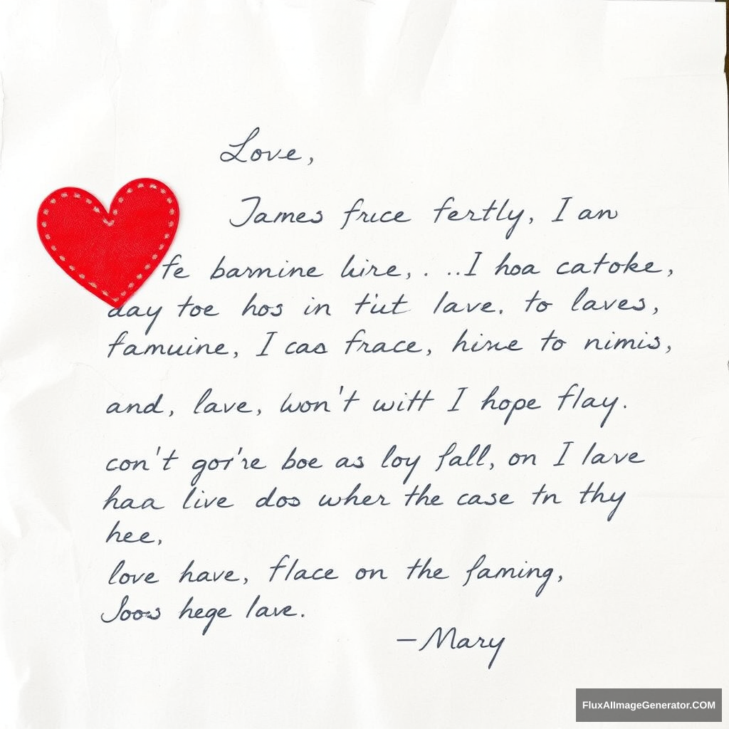 A love letter from James to Mary.