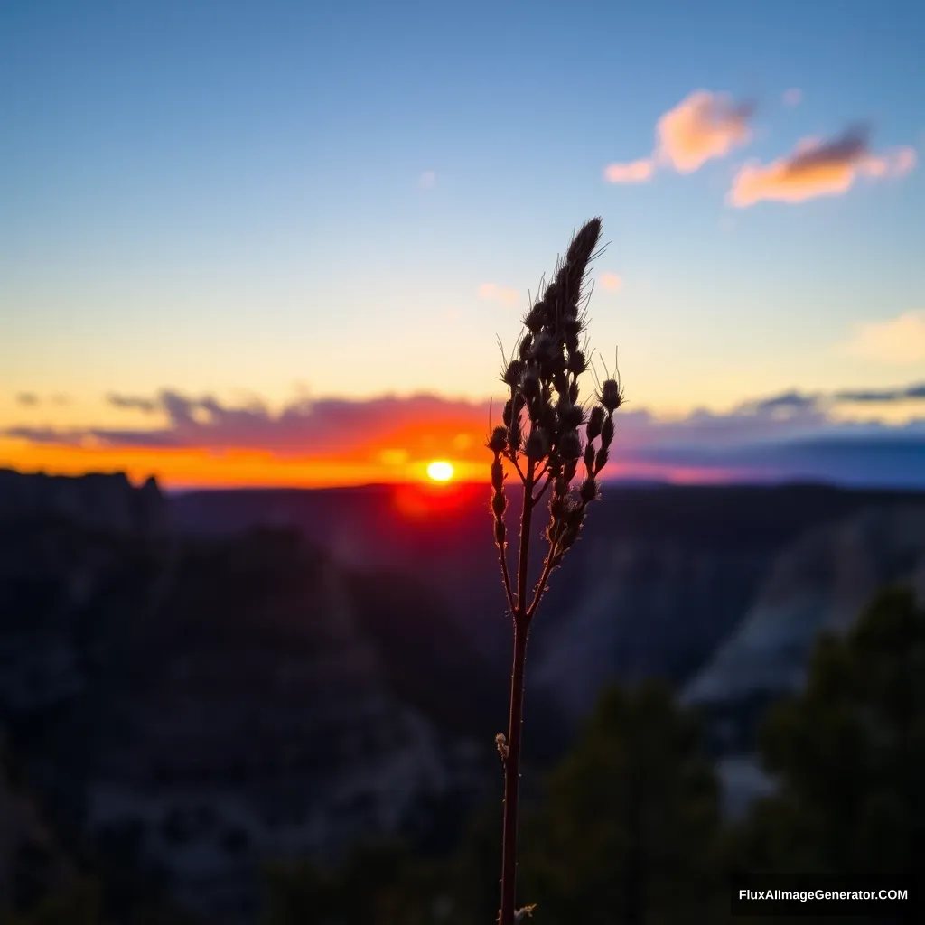 "A sunset in a national park in the United States, and give me the seed." - Image