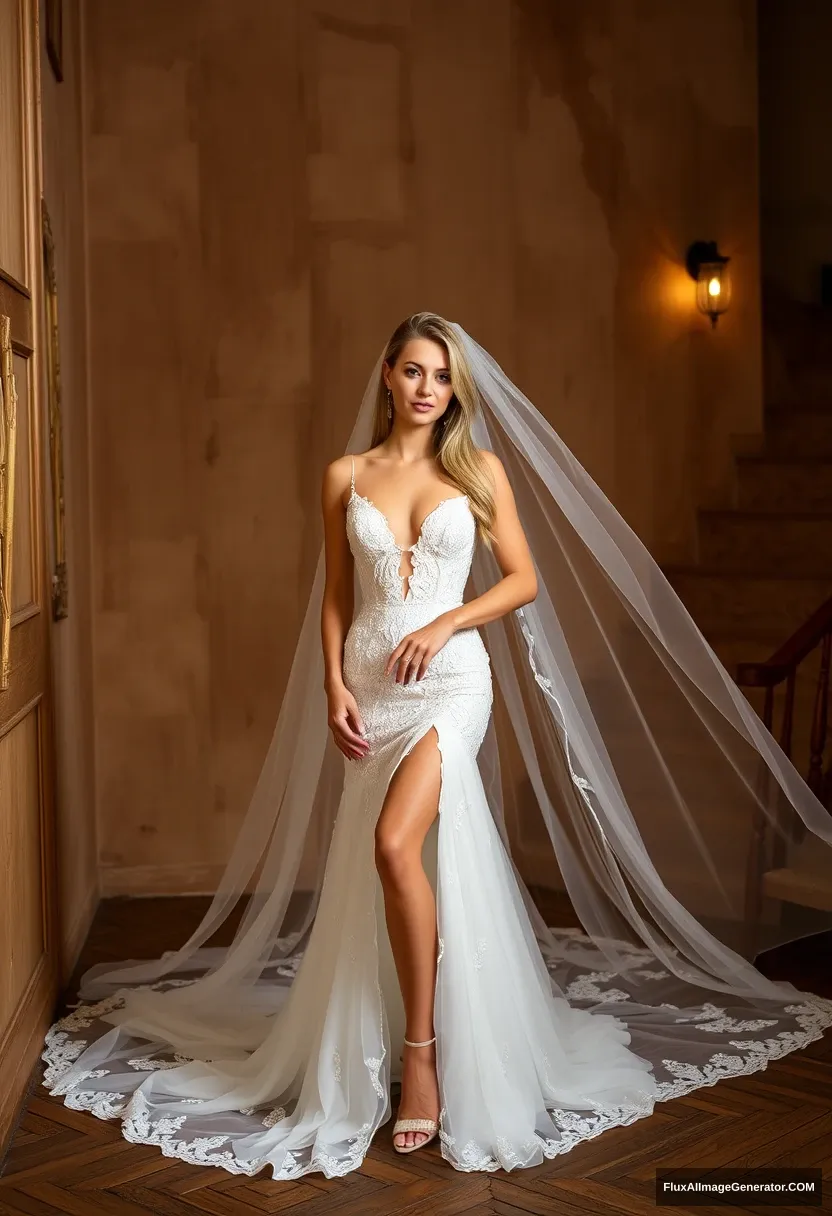 fitness model influencer Emma's wedding dress - Image