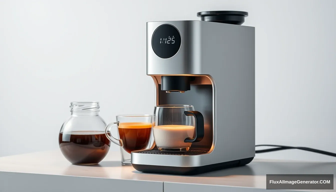 A coffee machine, beautiful, Xiaomi style.