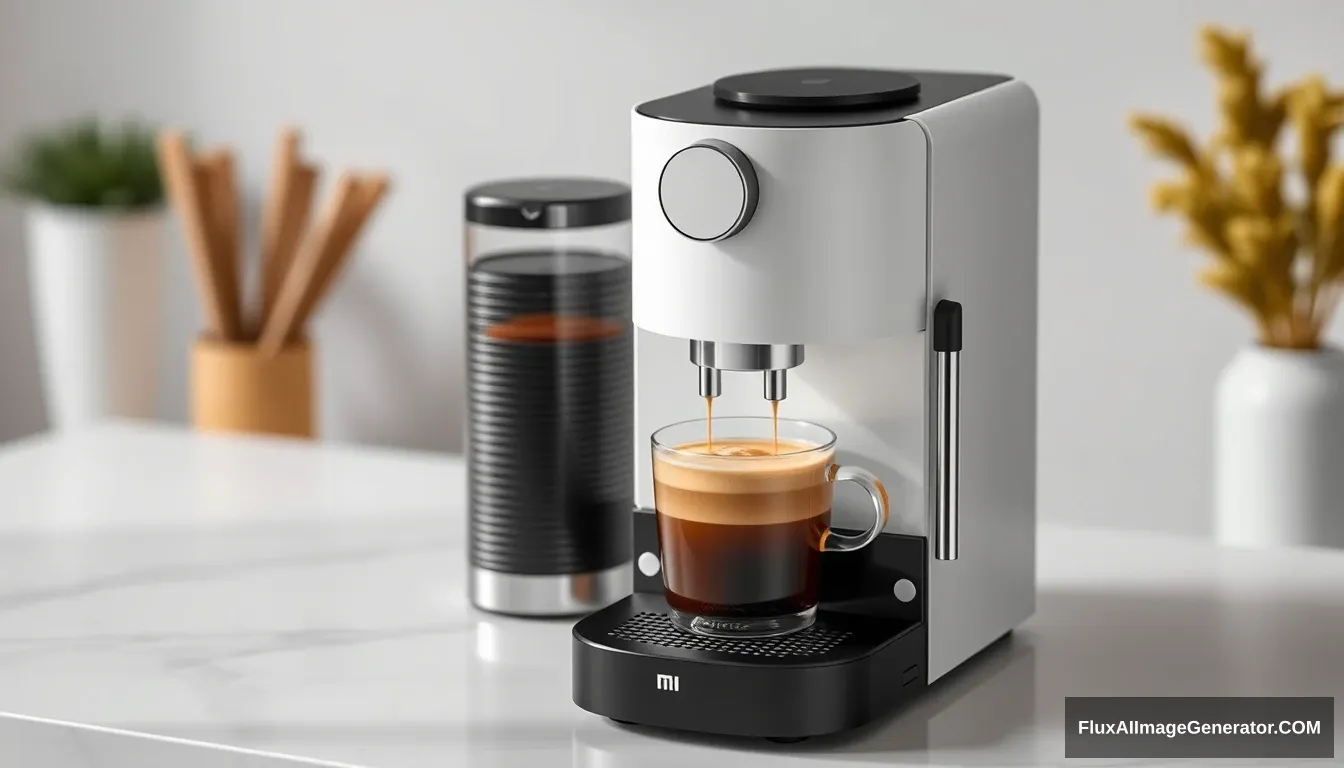 A coffee machine, beautiful, xiaomi style. - Image