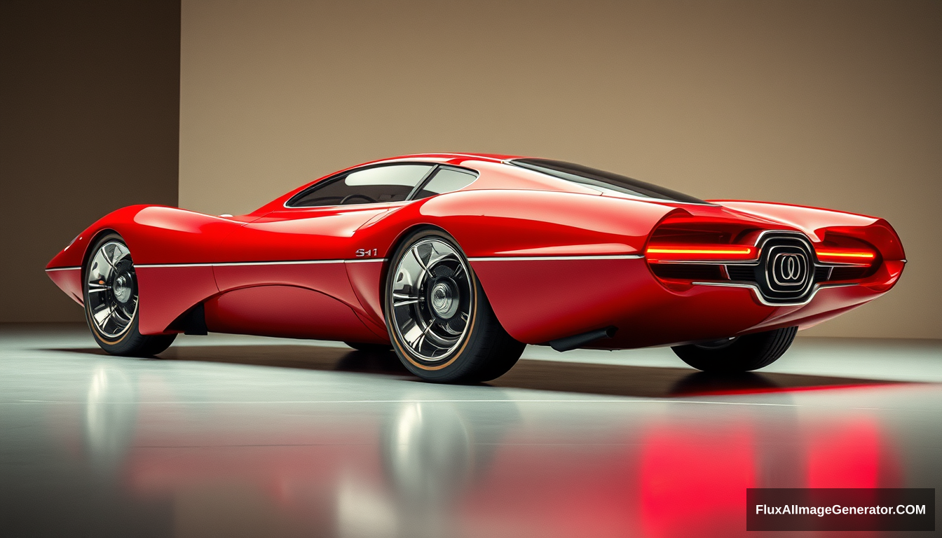 Ultra futuristic concept car, circa 1965, 4k. - Image