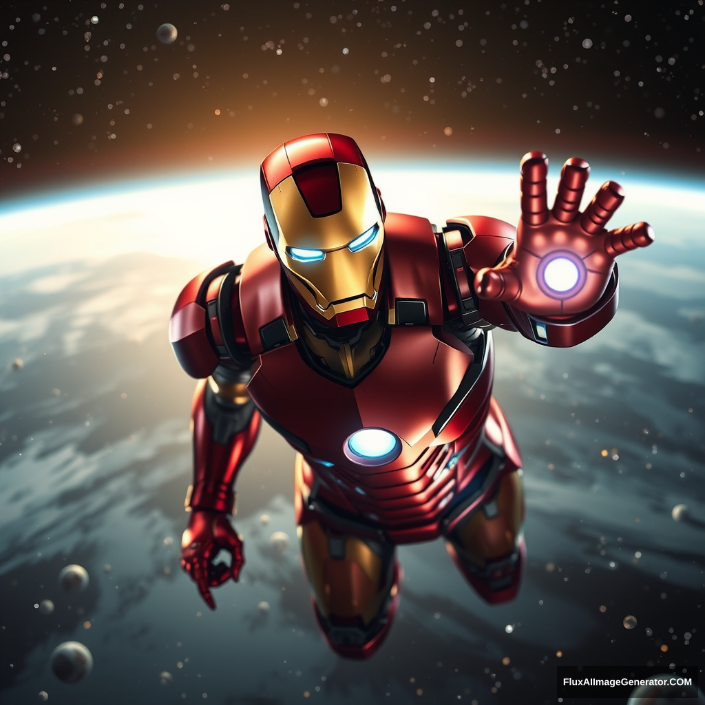 iron man in space