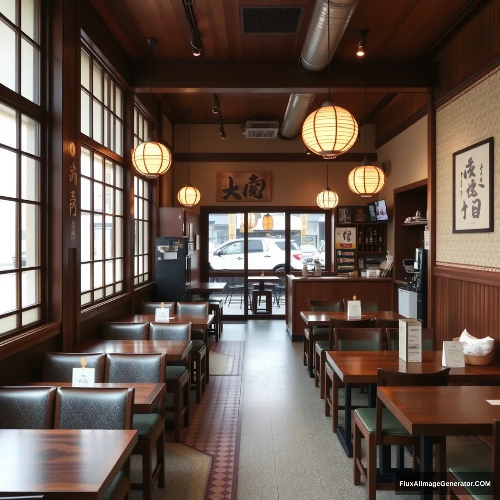 "A Japanese-style café interior selling Japanese food." - Image