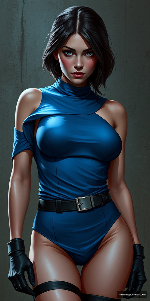 Jill Valentine covers her body.