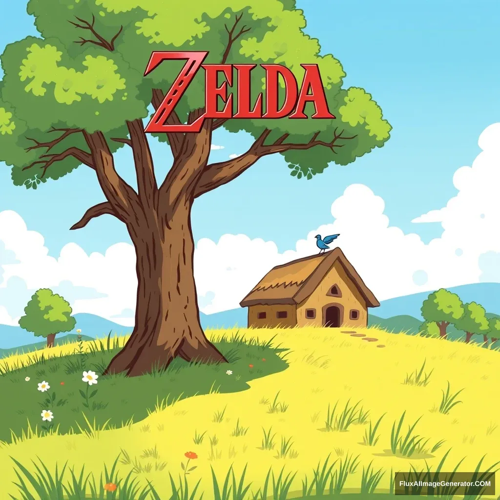 A field in the Zelda cartoon.