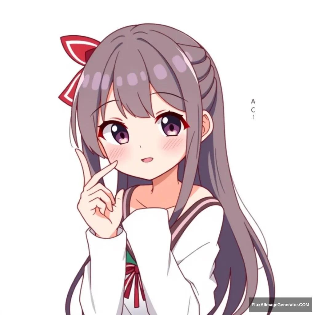 Vtuber girl, anime girl, white background, simple pose, cute.