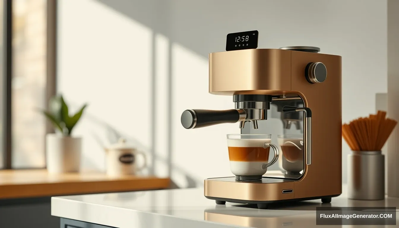 A coffee machine, beautiful, xiaomi style.