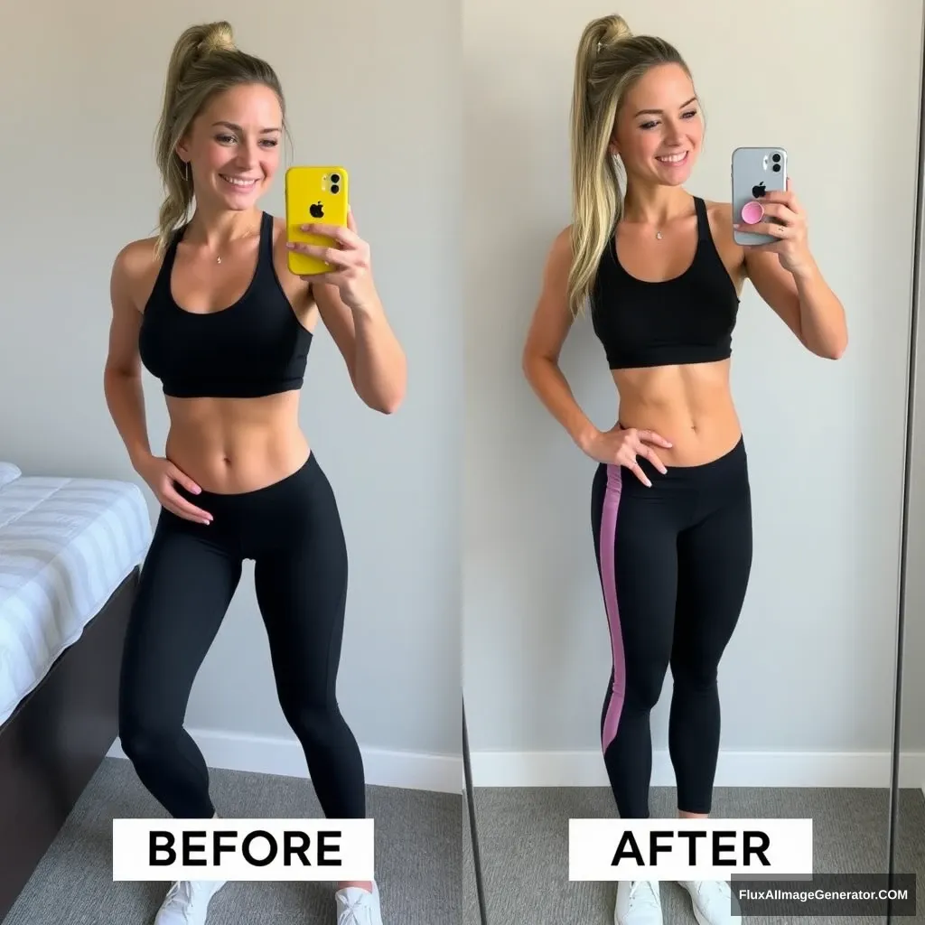 Fitness model influencer Emma's before-after photos - Image