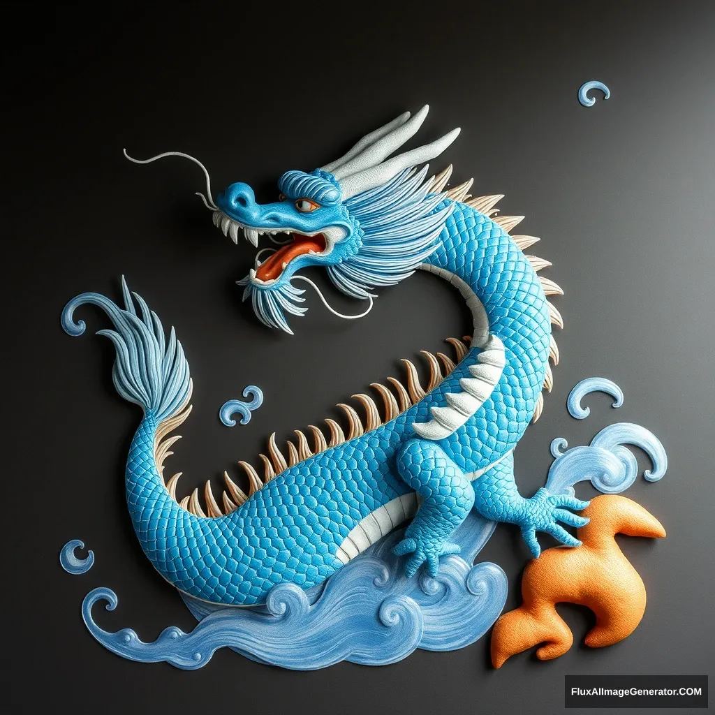 Korean style blue dragon