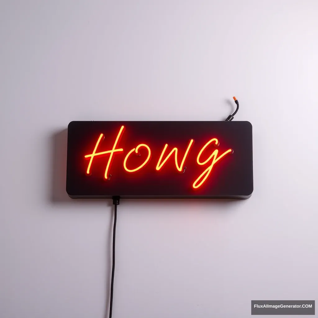 "Hong" neon sign