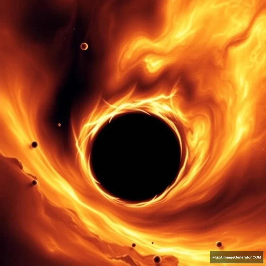 "A black hole devours a star." - Image